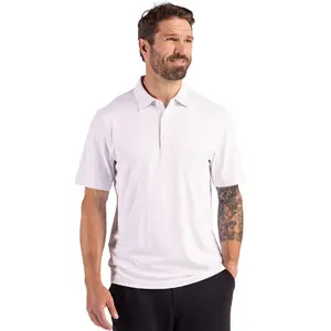 Cutter & Buck Forge Eco Fine Line Stripe Stretch  Recycled Mens Polo