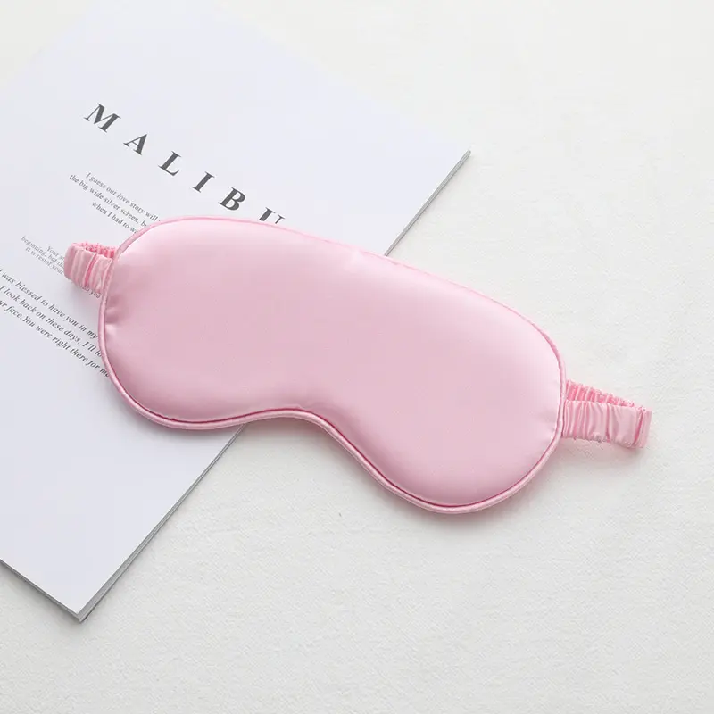 Pink Satin Sleep Eye Mask – Cute Soft Eye Cover for Beauty Sleep, Spa Nights, Travel & Girls’ Self Care Routine