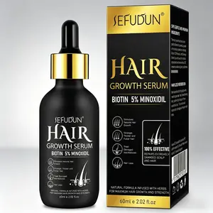 Sefudun Minoxidil Hair Growth Essence 60ML, Biotin Hair Oil, Unisex, Nourishes Scalp, Improves Thinness, Strengthens Root, Care Liquid