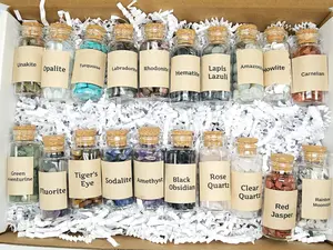 20 Pack Crystal Chip Bottles – Crystal Healing, Witchcraft Supply