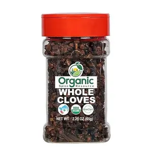 Organic Whole Cloves 7.05 oz USDA Organic Approved & Non-GMO 100% Raw & Natural from India Spice Dried Flavor Vegan