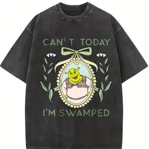 Shrekk Coquette Floral Tshirt, Can't Today I'm Swamped Shreekk Funny Trending Shirt, Shreekk Face Meme Shirt, Cartoon Tee