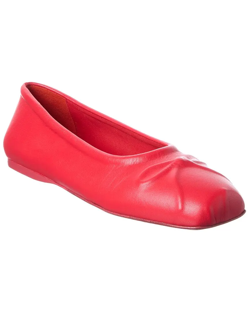 Marni Bow Leather Ballerina Flat
