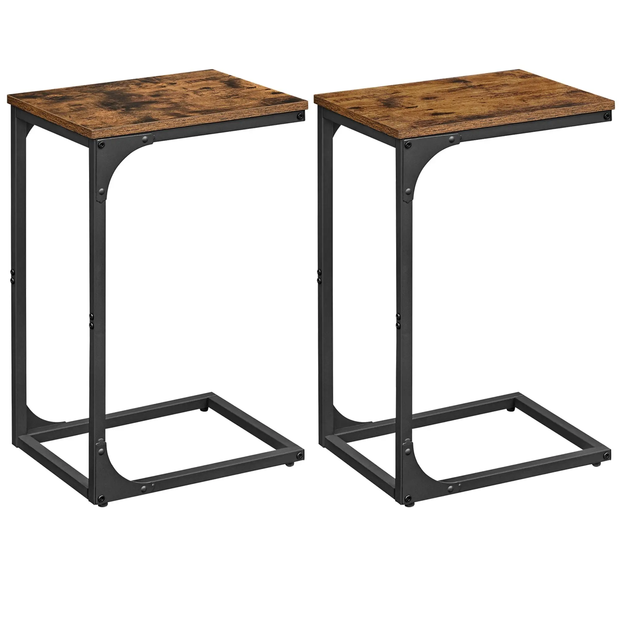 2-Piece C-Shaped End Table Set, Multi-Functional Side Table for Living Room Sofa Use (Home Supplies, Home Organizer), Sofa Table