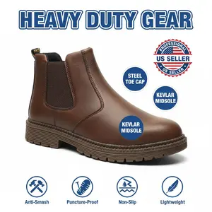 Elite Splash-proof Smash-proof Puncture-proof Breathable Safety Shoes Unisex Chef Work Shoe Waterproof Anti-slip Durable Outdoor Comfortable for Delivery Drivers Courier Transport Carpentry Woodworking Trade Shops Men Women