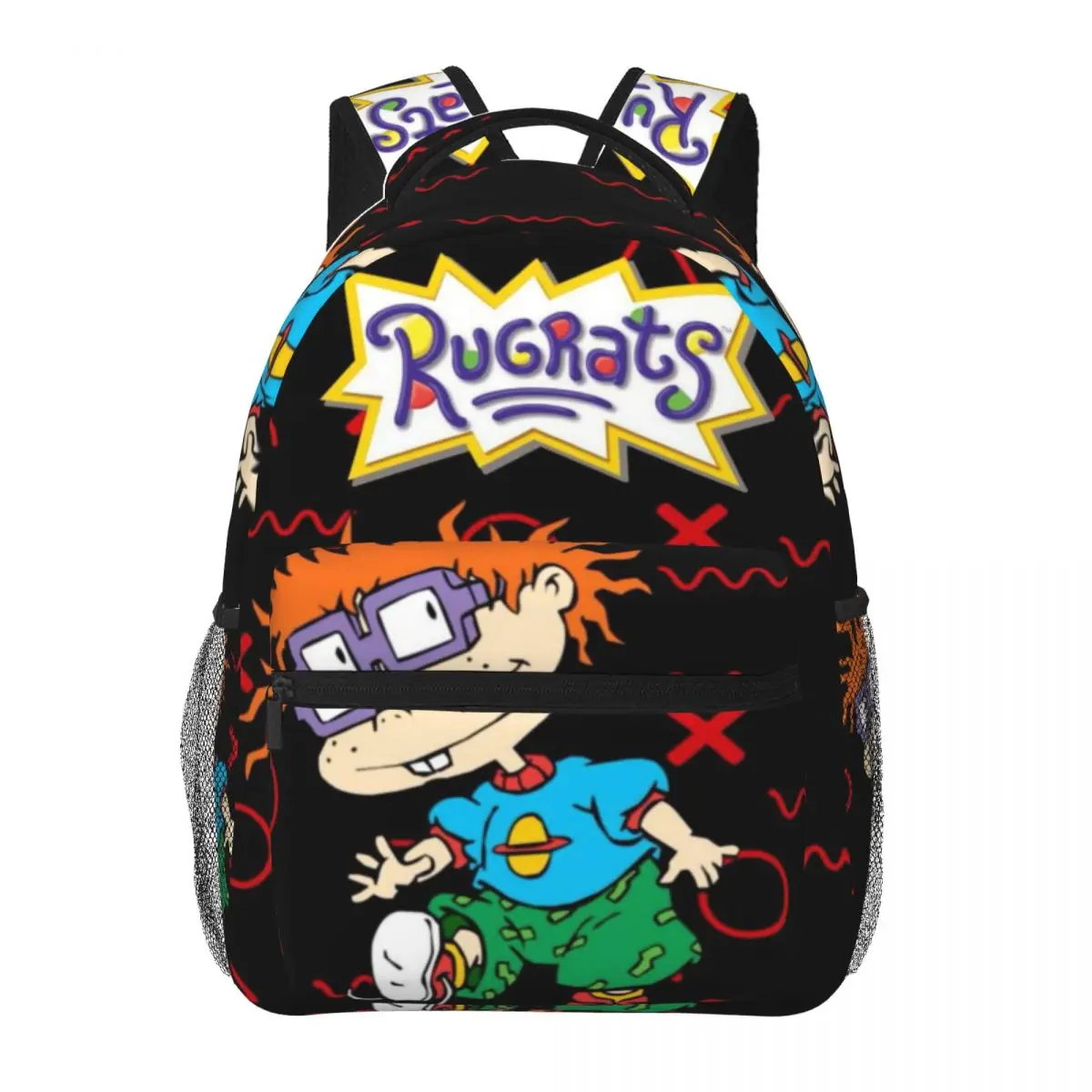 Rugrats Chuckie Finster Cartoon Theme Full Print Backpack, Large-Capacity Kids' School Daypack with Adjustable Straps & Multi-Compartment, Lightweight Children's Outings Bag, Multi-Compartments