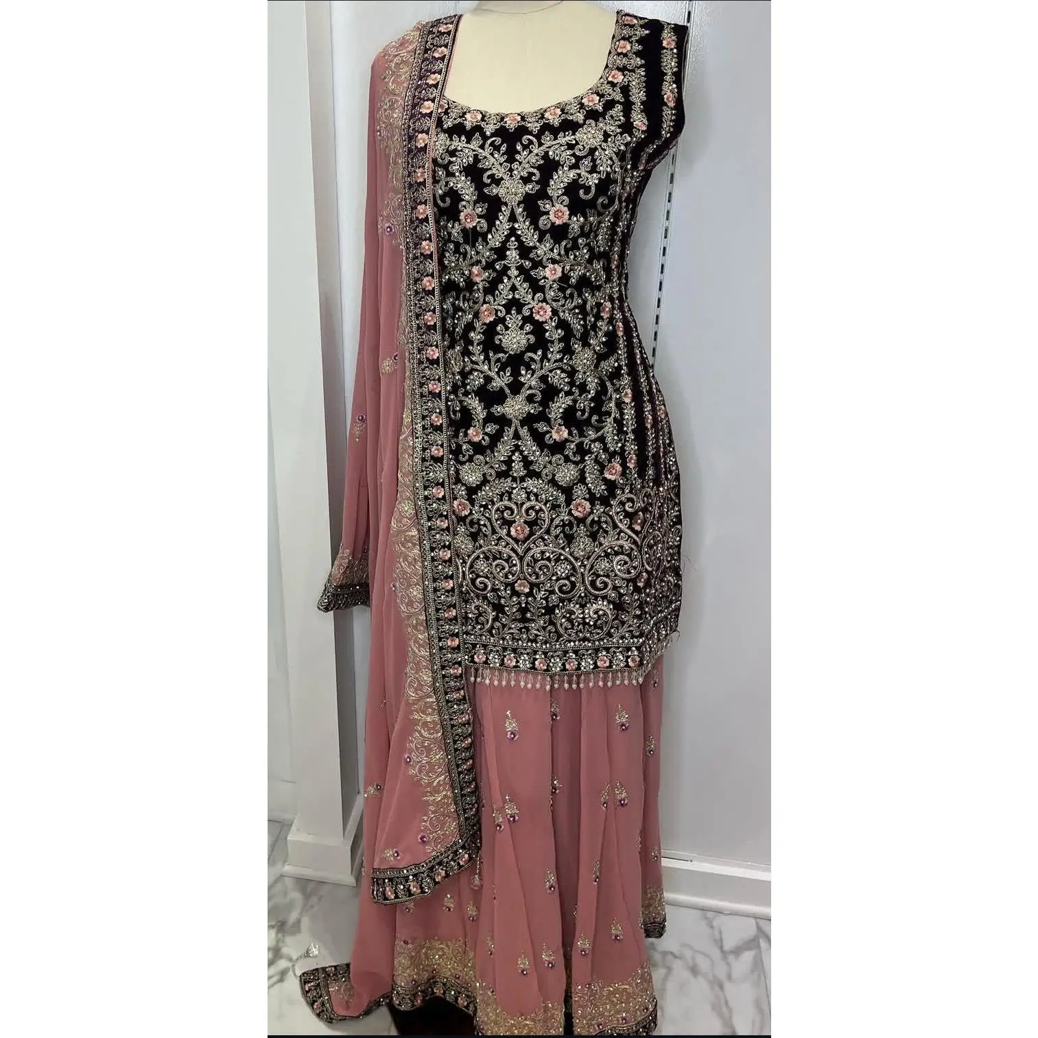 Dark Purple Sharara - Based on the Provided Information