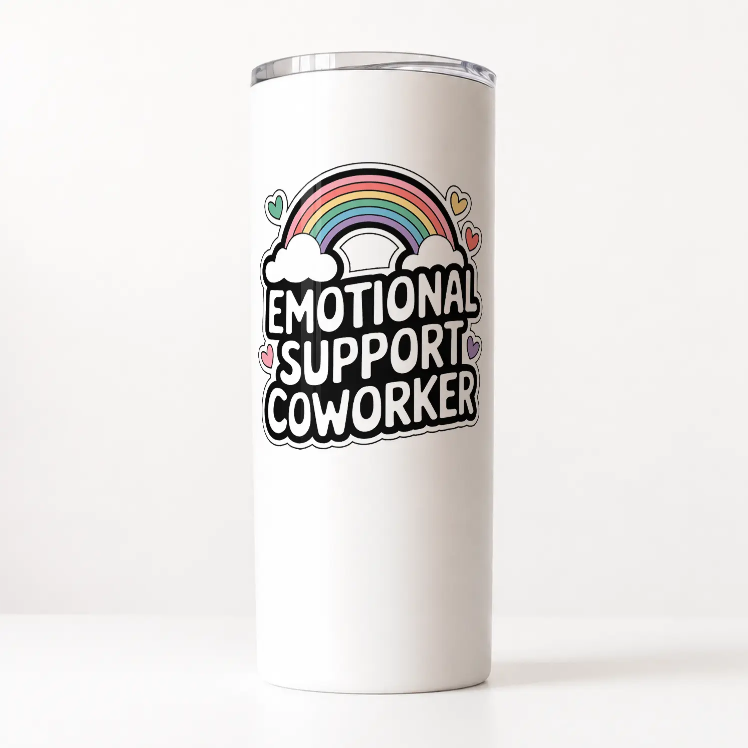 Emotional Support Coworker Tumbler | Funny Coworker Gift | 20oz Stainless Steel Insulated Travel Cup with Straw