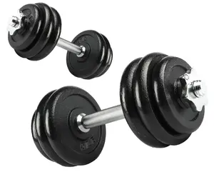 40lb Adjustable Dumbbell Set, Chrome & Black