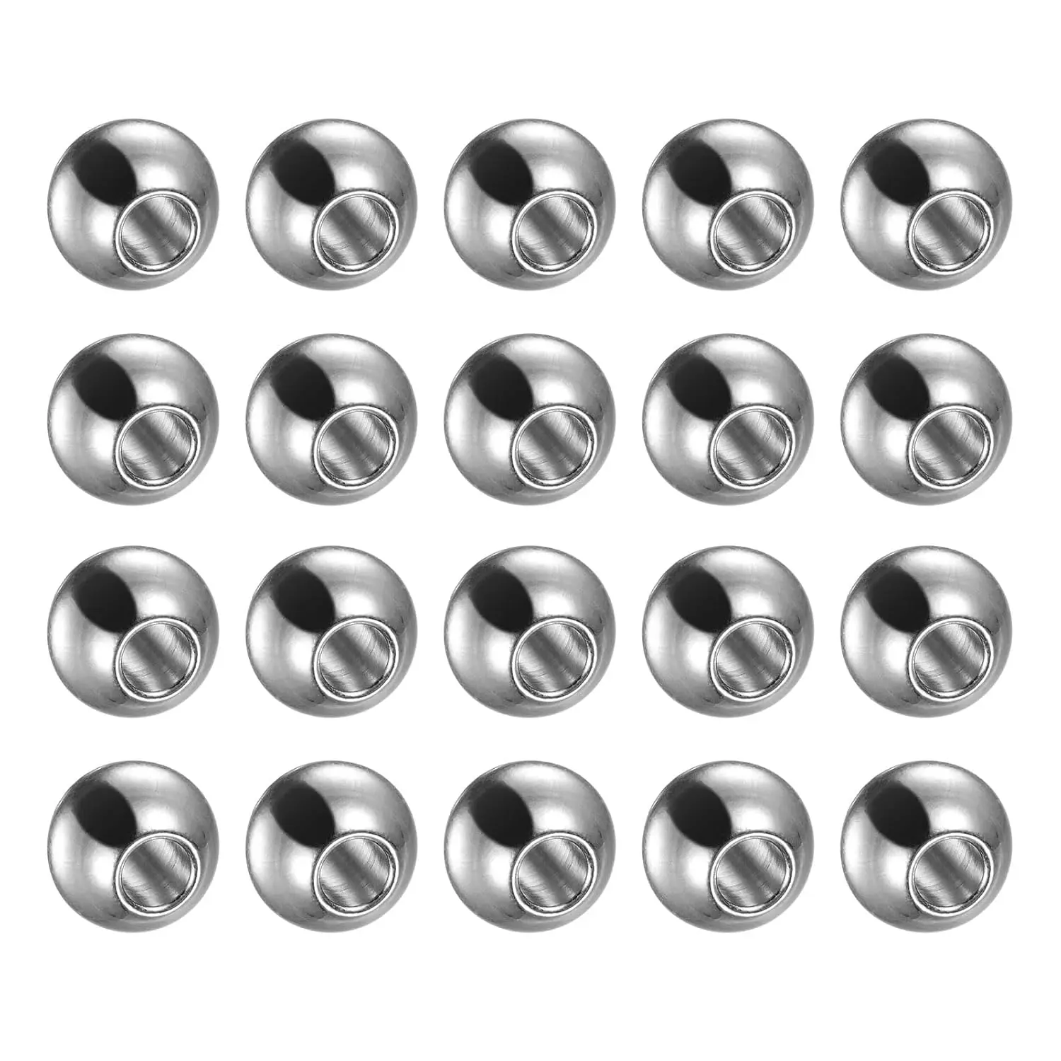 20pcs Precision Balls - [8mm Dia. 3mm Hole Dia] Stainless Steel G100 Precision Bearing Balls for Equipment Repairing, Bearing Balls, DIY Projects Use, Solid
