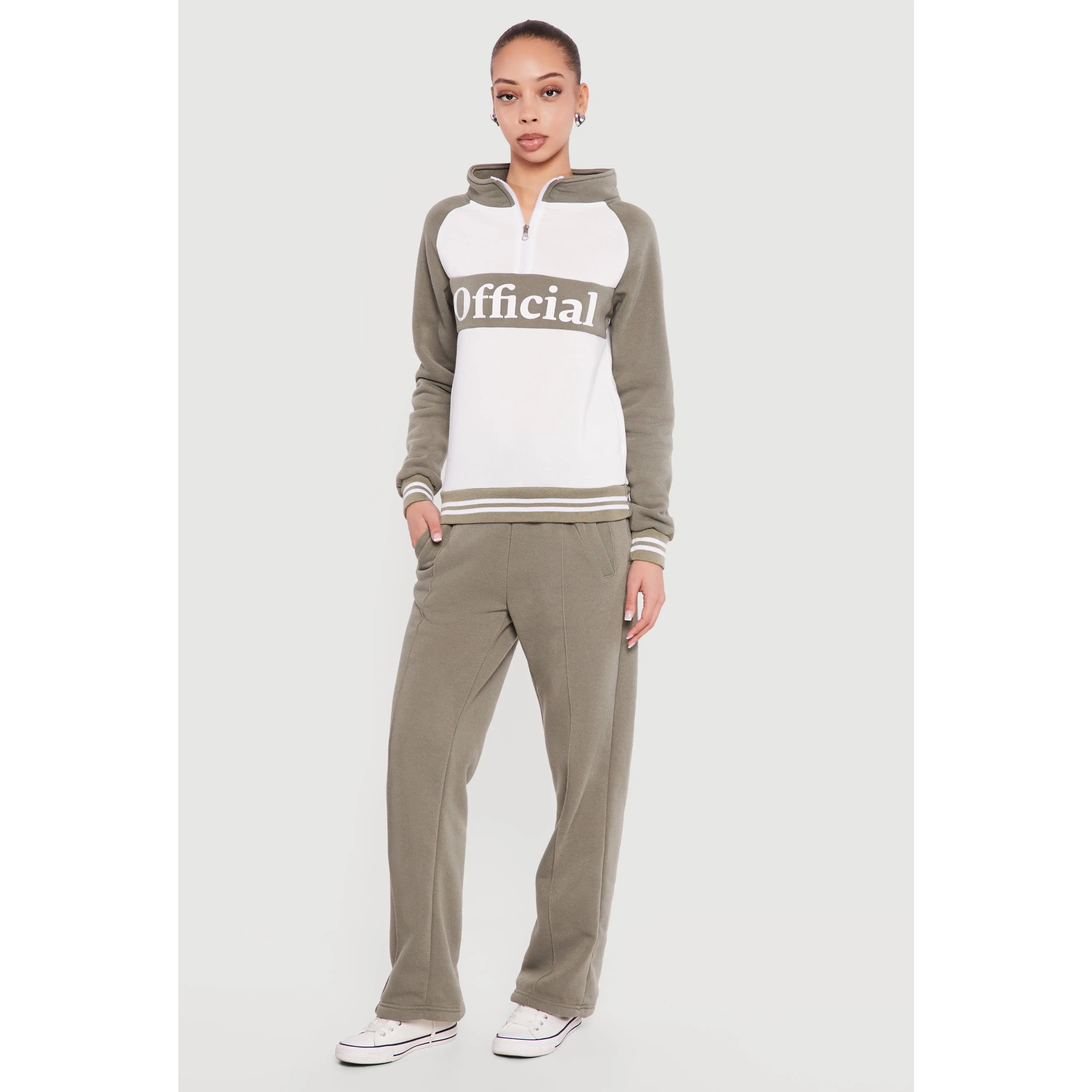 Pintuck Detail Varsity Stripe Pintuck Detail Sweatpants