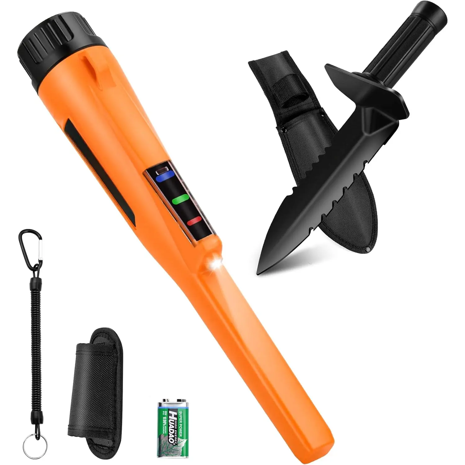 Metal Detector Pinpointer & Accessories, Waterproof Handheld Pin Pointer Wand with LED Screen, 3 Modes Metal Detecting Pinpointing Accessories