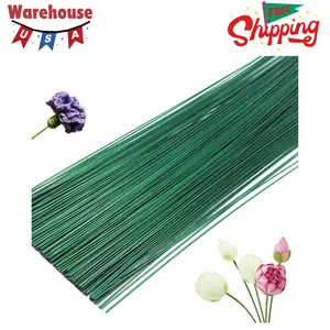 200 Pcs Floral Flower Stem Wire,16 Inch 22 Gauge Flower Paper