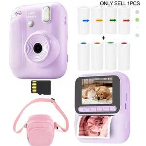 Instant Print Camera, 48mp Selfie Digital Camera, Christmas Gift Choice, Supports 1080P Instant Printing, Includes 4 Rolls Paper and 32GB Card