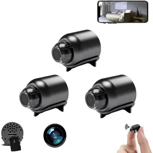 4pcs Mini Indoor Monitoring Device with Motion Detection, Night Vision, App Control, TF & Cloud Storage, Ideal for Home Daily Use Wireless WiFi Smart Security Camera trail cams window camara portable pocket office AI Doorbell