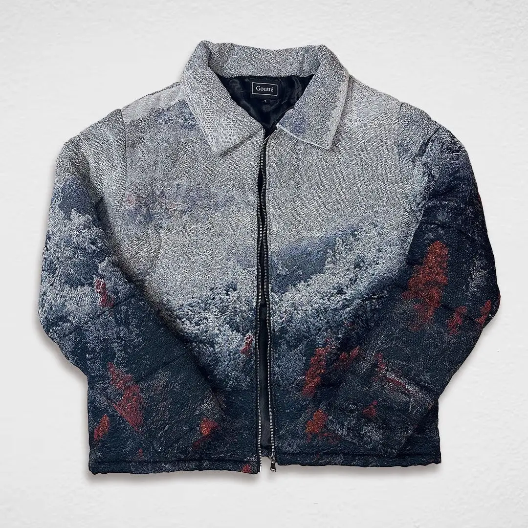 The Winter Forest Tapestry Puffer Coat Outerwear Comfort