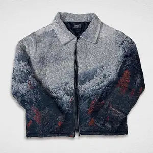 The Winter Forest Tapestry Puffer Coat Outerwear Comfort