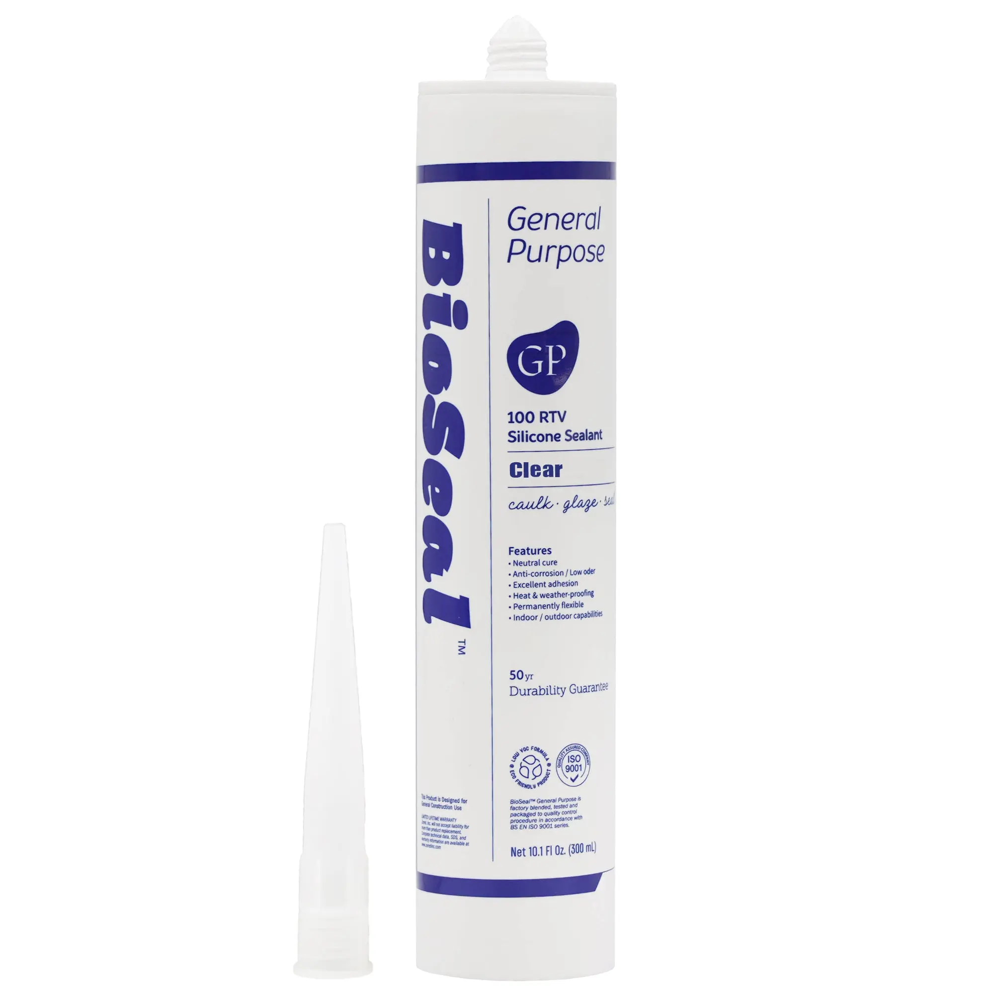Clear General Purpose BioSeal Silicone Caulk & Sealant 10.1oz