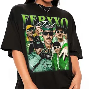Hiphop RnB Rapper Singer Homage Graphic Unisex T-Shirt, Bootleg Retro 90's Fans Tee Gift, Feid Ferxxo Vintage Washed Shirt, 90s Unisex Tee