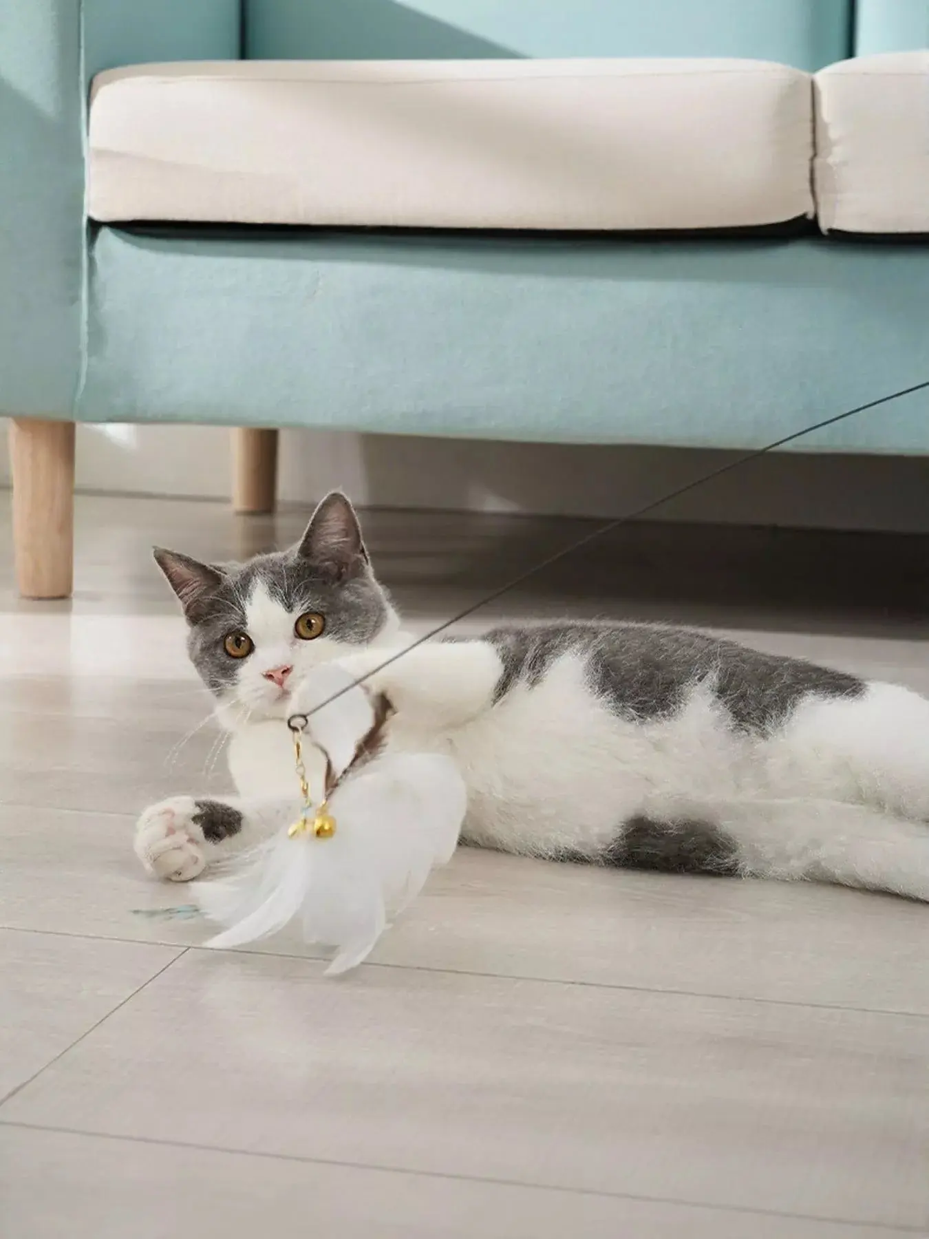 The LittlePaw Flutter-Feather Agility Cat Wand Toy