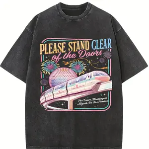 Retro Please Stand Clear of the Doors Shirt, Inspired Monorail Quote Tshirt, Magic Kingdom Trip Graphic Tee