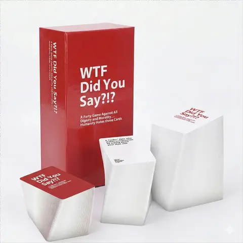 WTF Did You Say? 1 Set Adult Party Card Game, Funny Party Cardboard Game, Humorous Laughter Party Game, Party Gift, Party Activities Supplies, Family Board Game, Tabletop Games for Home Party & Festival