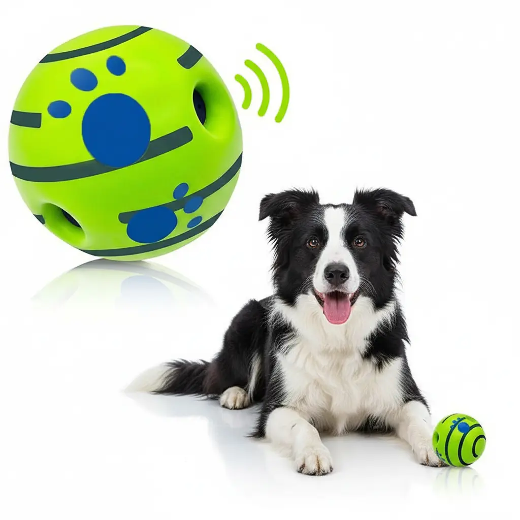 Durable Squeak Sound Bouncing Ball Toy for Dogs - Interactive Ball Toy with Dental Health Support, Indoor-Outdoor Pet Training Item, Festive Summer-Valentine’s Day Gift