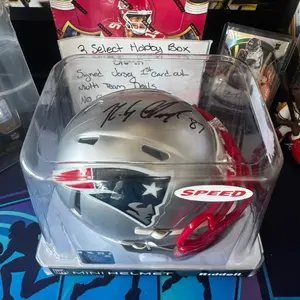 Rob gronkowski autographed mini helmet with coa