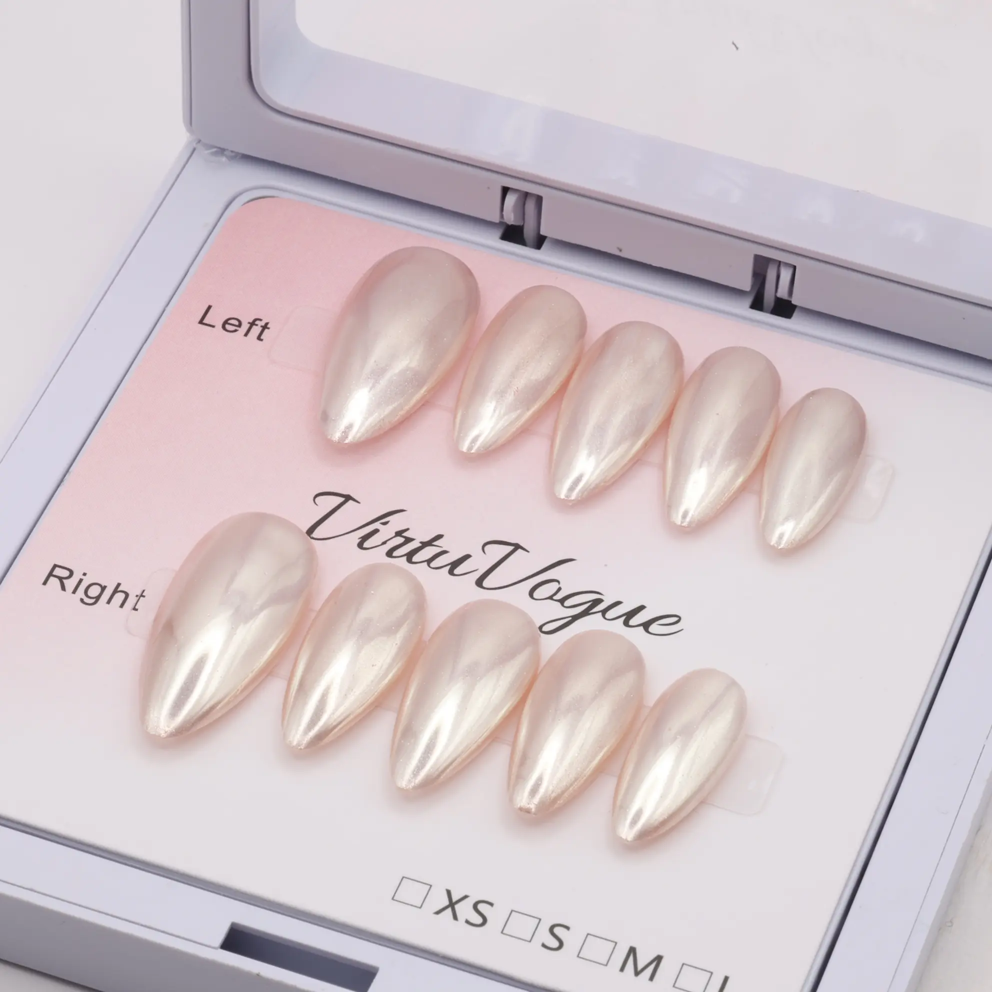 moonlight chrome nails Press-On Nails – Handcrafted, Reusable, Long-Lasting, Salon Quality Design + Free Application Toolkit short almond