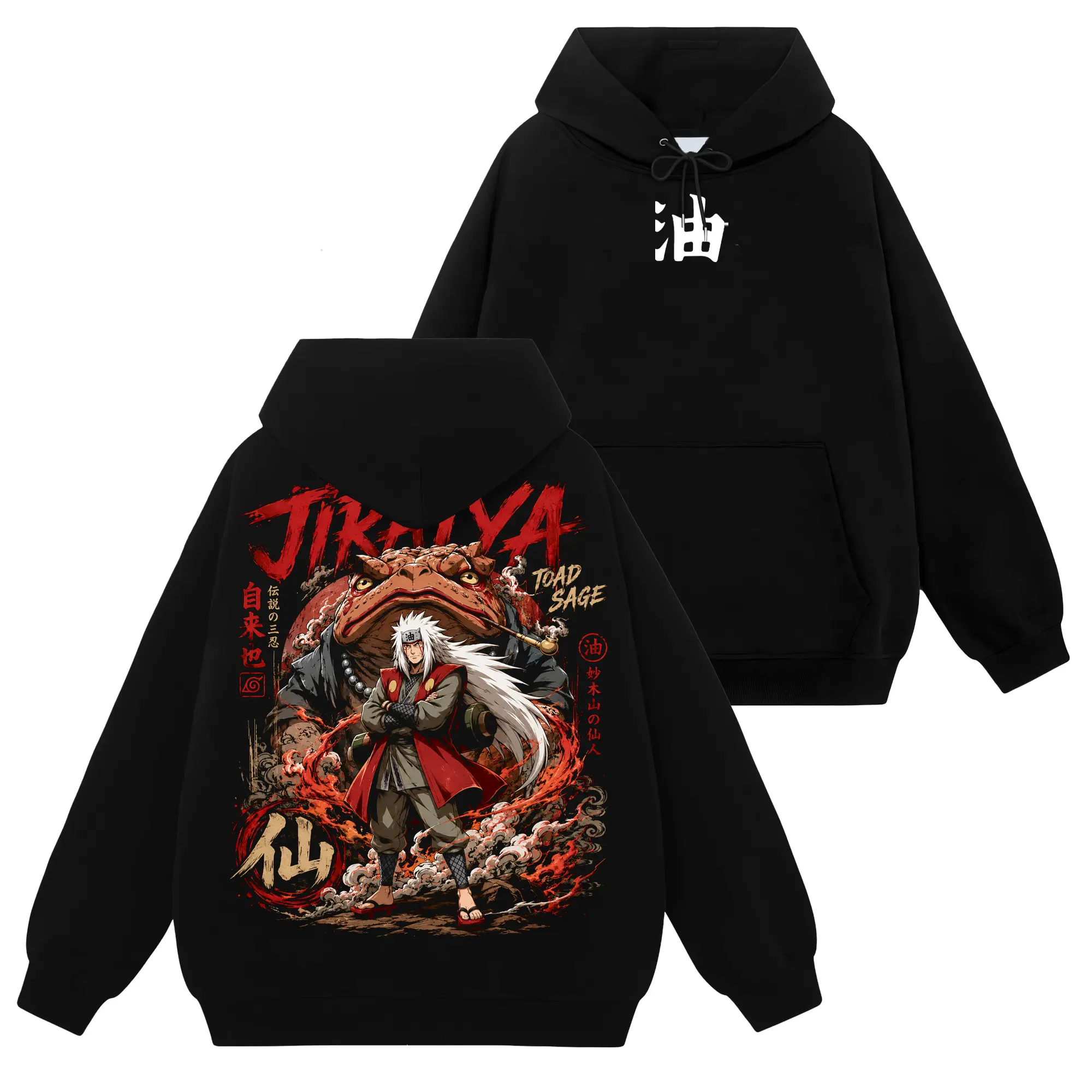 [Shinobi Shop] Limited Jiraiya Toad Sage - Naruto Shippuden #222 Hoodie T-Shirt Sweatshirt, Retro Vintage Unisex Graphic 90s Cotton, Gift For Wibu, Anime Manga Y2K Streetwear Apparel Everyday