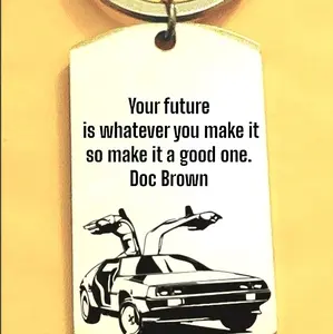 back to the future hot car quote keychain