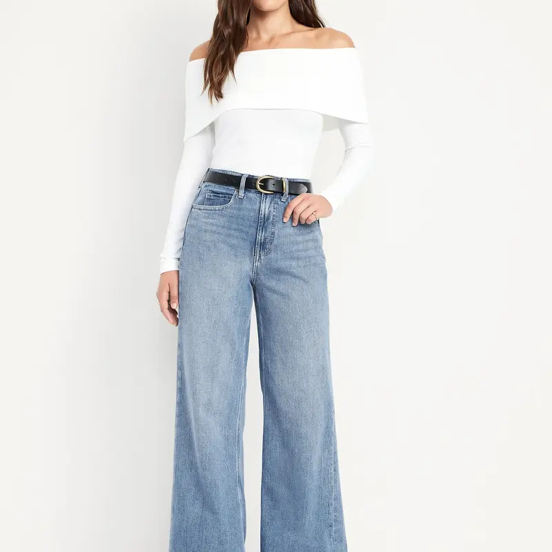 Old Navy Women's Extra High-Waisted Super Wide-Leg Jeans