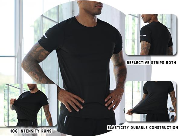 RPOVIG Men's Tracksuit Sweatsuits 3 Piece Quarter Zip Pullover Men Long-Sleeve T-Shirts Pants Athletic Hiking Camping Jogger Outfits