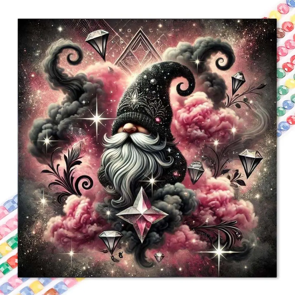 1 set of DIY diamond painting kit, 5D diamond art kit, DIY decoration magic smoke cloud diamond painting kit with full round diamonds, mosaic, diamond art, DIY art home decoration, suitable for Christmas.
