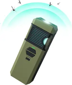 Summervibes 9000mAh Rechargeable Mosquito Repellent Device,Portable Outdoor Mosquito Repeller with 360° Coverage for 96 Sq.Ft,Dual-Zone Heating & LED Light for Patio,Camping,Fishing