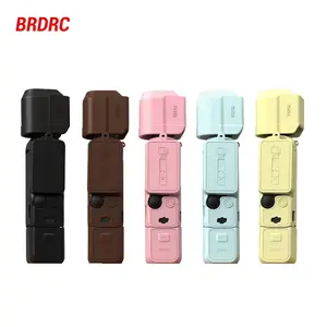 BRDRC Silicone Case for DJI Pocket 3 Camera Anti-Scratch Shell Gimbal Camera Protective Cover Lens Cap Handle Shell Accessory