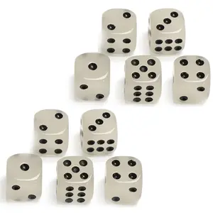 10Pcs Glowing Six-Sided Dice, Safe Rounded Edges, Waterproof Durable Material, Party Game Props, Anti-Mold Antibacterial, Portable Accessories, Dice Set
