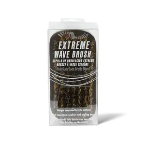 Brush Strokes DuoSided Wave Brush, Beard Grooming and Shaping, Soft and Stiff Boar Blend