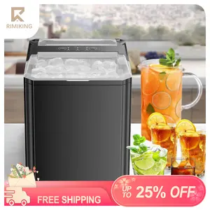 RIMIKING Mini Countertop Ice Maker,Compact Size,Fast Ice Making,Two Ice Cube Sizes,Efficient Ice Production,Low Noise Operation,Self-Cleaning Function,Dual Viewing Windows,Modern Design,Convenient Use,Eco-Friendly and Safe
