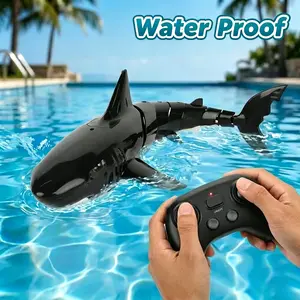 Remote Control mosasaurus Shark Toys for Boys Kids, 1:18 Scale High Simulation Shark for Pool, 2.4Ghz Electric RC Shark Boat Fish Toys with Light & Spray, Toy Shark Gifts for 6 7 8 9 Year olds Kid Boys men Girls
