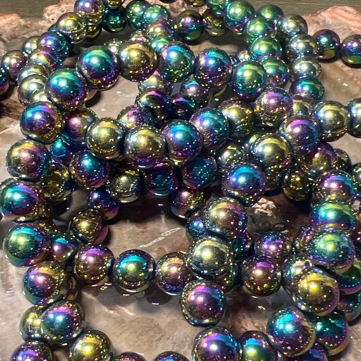 Rainbow Hematite Bracelet 8mm
