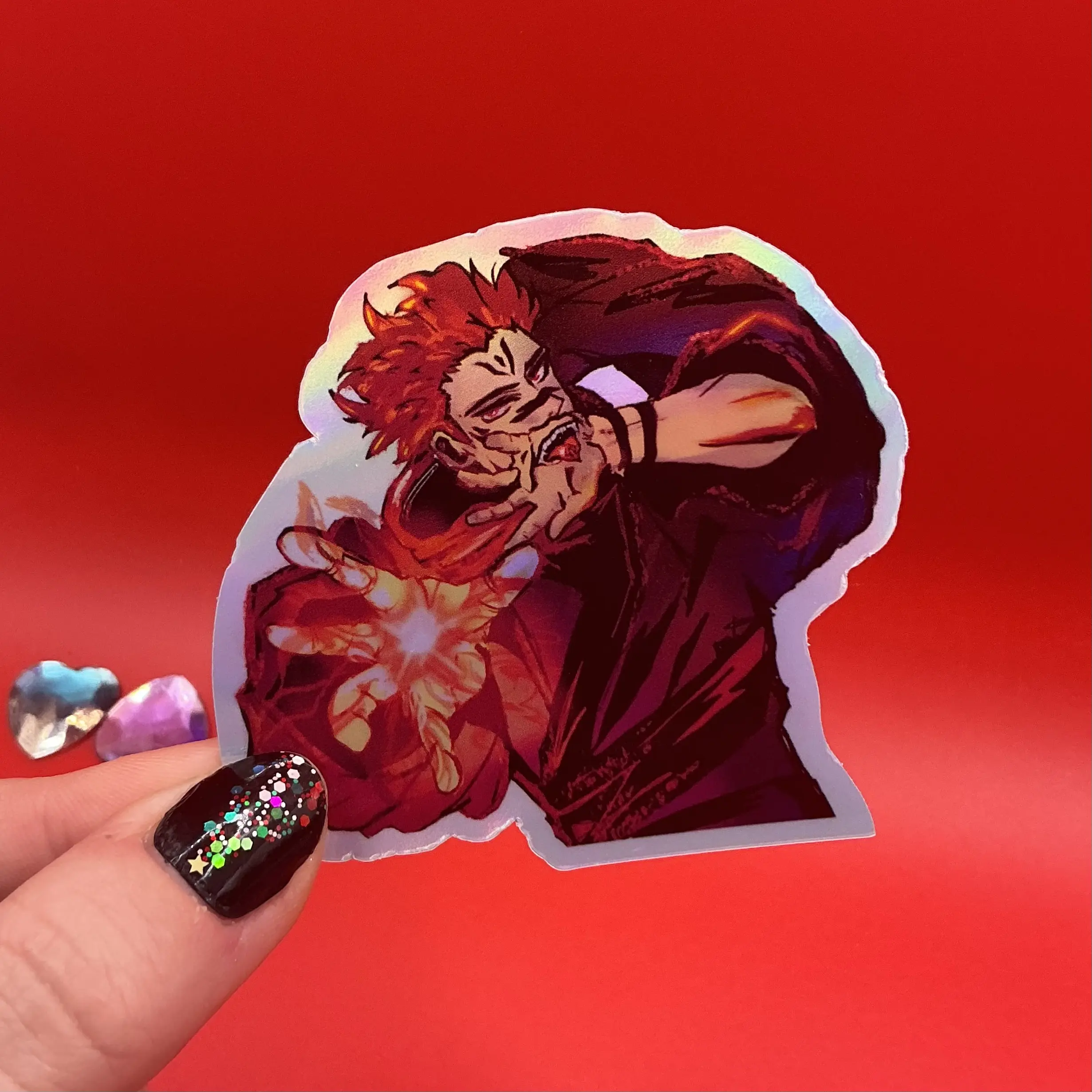 Sukuna JJK Holographic Sticker 2.75 in Anime