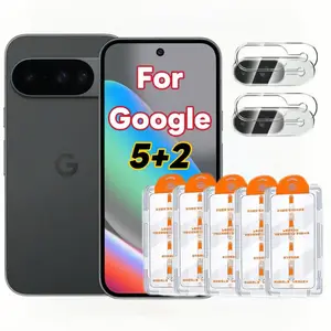5+2 Pack Screen Protector for Google Pixel 10 9 Pro Xl 8 7 6 9a 8a 7a 6a, HD Clear Film, Easy Installation, Scratch Resistant