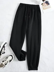 Women's Regular Fit Sweatpants, Comfortable Casual Pants for Daily Wear, Soft Fabric Joggers for Women, Perfect for Home & Outdoor Activities, Solid Color Joggers