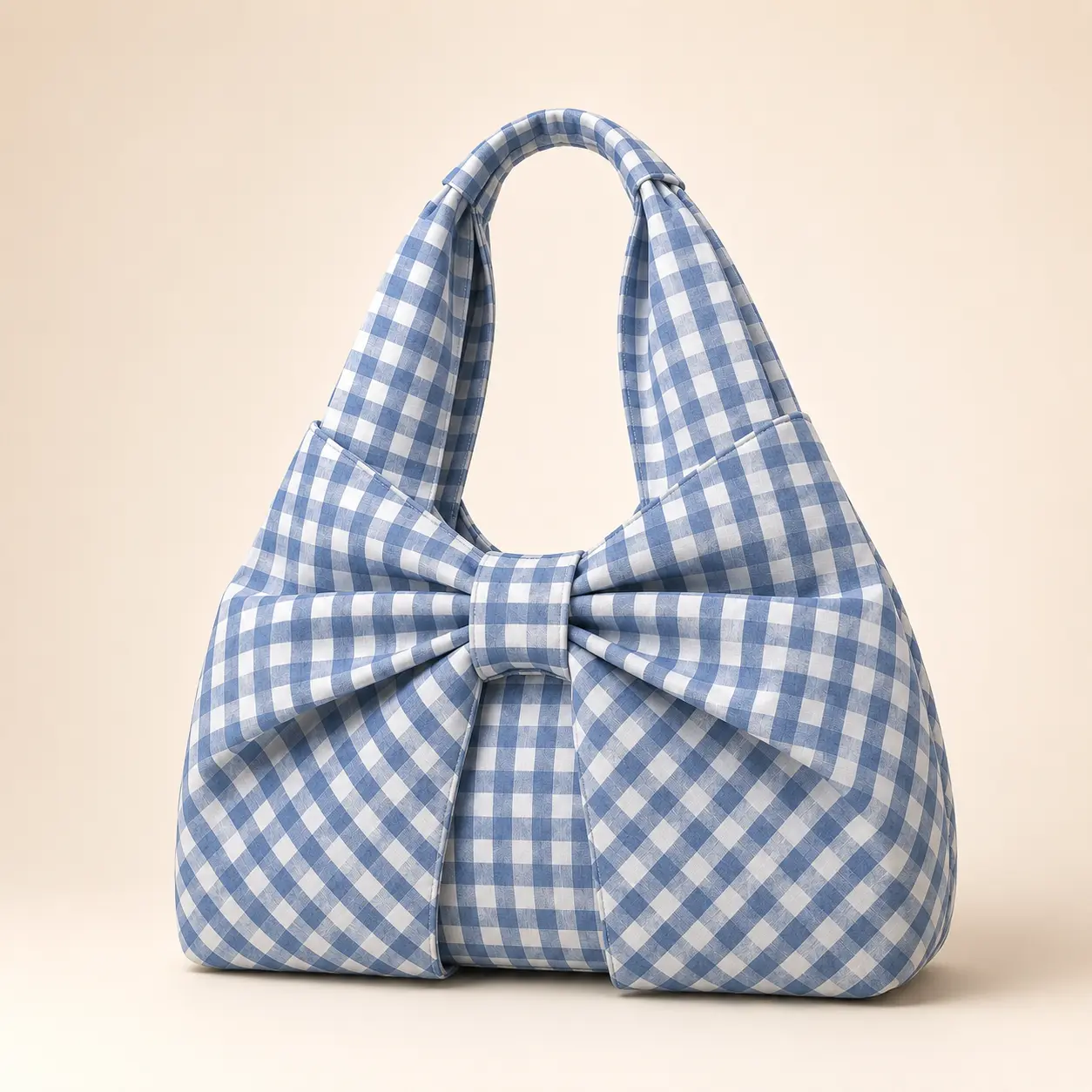 Women's Vintage Korean Style Checkered Canvas Tote Bag - Large Tote Purse with Long Straps, Lightweight Structured Shoulder Bag, Daily Use Grocery Shopper Gift, Daily Use Bags