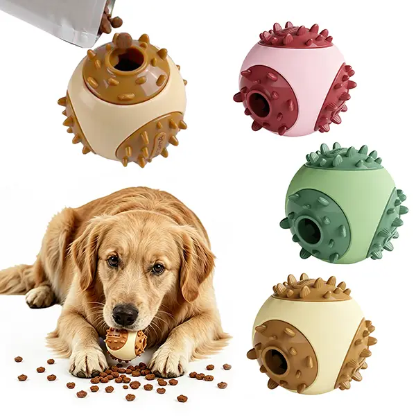 DailyLeap TPR Universal Dog Puzzle Slow Feeder Ball Toy - Slow Lick Ball, 10-Minute Fun Puzzle, 10-Second Gobbling Prevention, Boredom Buster, Kibble/Treat-Fillable, Safe & Durable, Extra Energy Burner