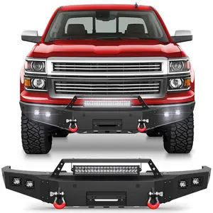 For 2014 2015 Chevy Silverado 1500 Front Bumper Offroad Bumper with Winch Plate