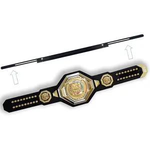WWE Belt Hanger Wall Mount - Wrestling Championship Belt Display Case & Holder - Heavy-Duty Wall Mounted Organizer for WWE Belts - Easy to Install,  for Teen & Adult Fans