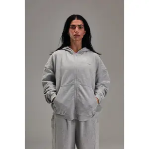 Heather Grey Heavyweight Zip Up