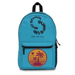 Retro Surf Backpack | Beach Vibes, School Essentials, Summer Adventure, Travel Companion, Fun Gift